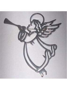 Pyramid Brand Sterling Silver Trumpeting Angel Pin
